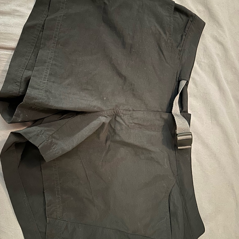 Black Casual Shorts with Belt